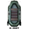 KOLIBRI - Надуваема ДВУМЕСТНА РИБАРСКА лодка "K-260T", Размери: 260x130 cm, Оребрено дъно, Уши за транцева дъска, Товароносимост: 220 кг, Цвят: Зелен
