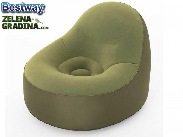 BESTWAY 75082 - Надуваемо кресло, FORTECH материал, цвят: Маслено зелен 