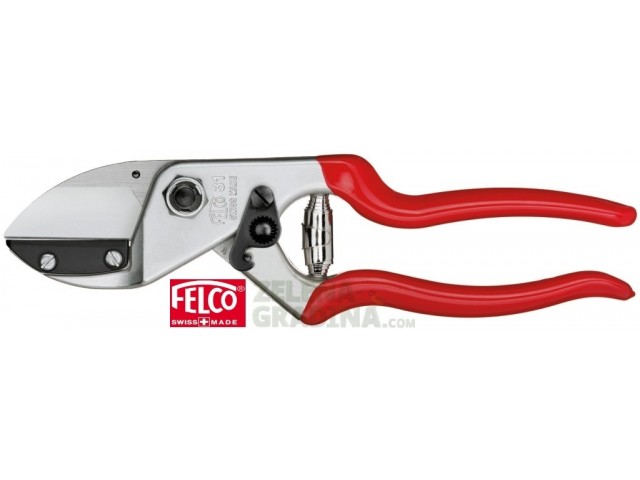 FELCO 31 - Професионална лозарска ножица "FELCO 31", с пресрещащи се и прави остриета от закалена стомана алуминиева подложка; подменящи се части, Рязане: до Ф25 mm, Дължина: 21 cm, Тегло: 223 g