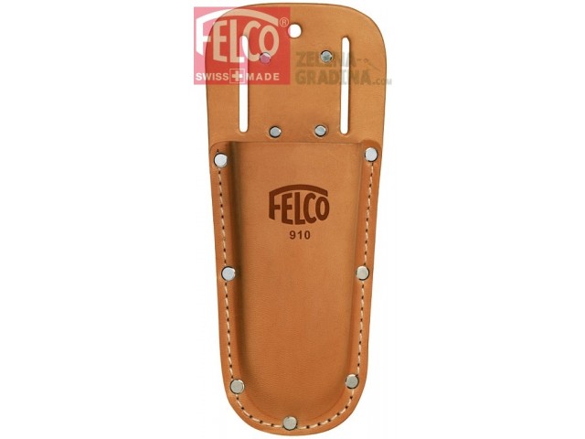 FELCO 910 - Калъф от естествена кожа с гайки за поставяне на колан и метална щипка за окачване