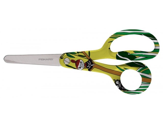 FISKARS 1000845 - Универсална детска ножица "MOOMIN", дължина: 13 cm, Цвят: зелен
