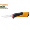 FISKARS 1023620 - Занаятчийски нож с вградено точило в канията, Дължина: 20,9 cm, Тегло: 128 гр.