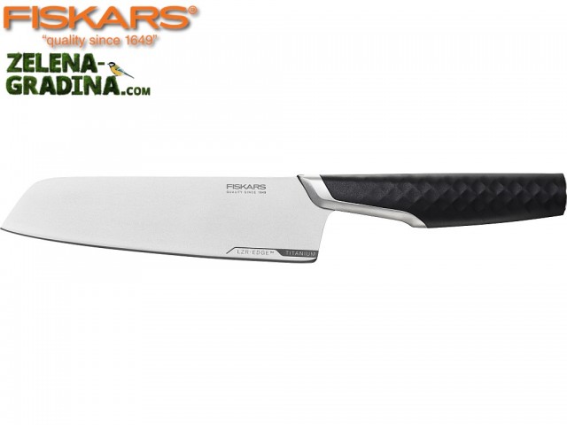 FISKARS 1027295 - Азиатски нож "TITANIUM Santoku", Дължина на острието: 16 cm