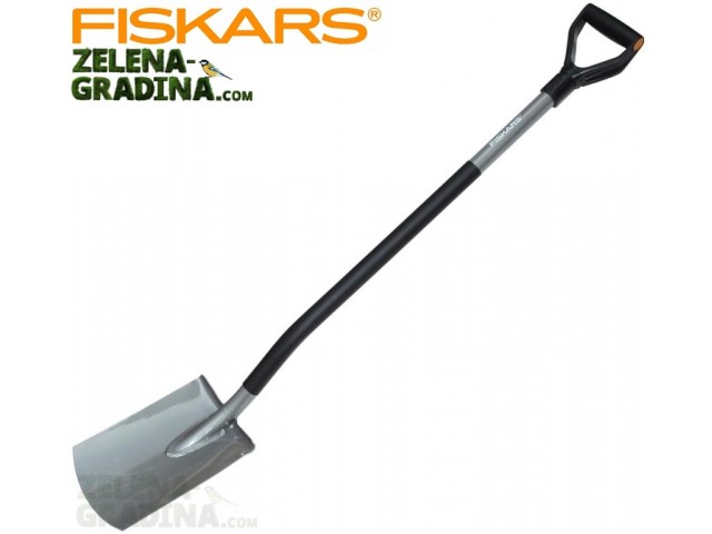 FISKARS 131400 - Градинска лопата "ERGONOMIC", Заоблен връх, Дължина: 1.25 m, Ширина: 19.5 cm, Тегло: 2.1 кг
