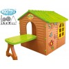 MOCHTOYS 11045 - Пластмасова детска къща с маса за двора, Размери: 122x180x120.5 cm, Тегло: 18.55 кг